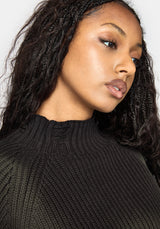 Milaya Overdyed Distressed Knit Sweater