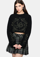 Ophidian Snake Cross Stitch Knit Sweater