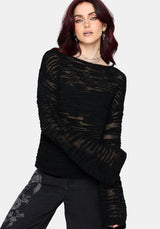 Oswin Lightweight Slouchy Slub Knit Top