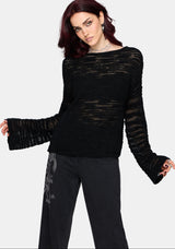Oswin Lightweight Slouchy Slub Knit Top