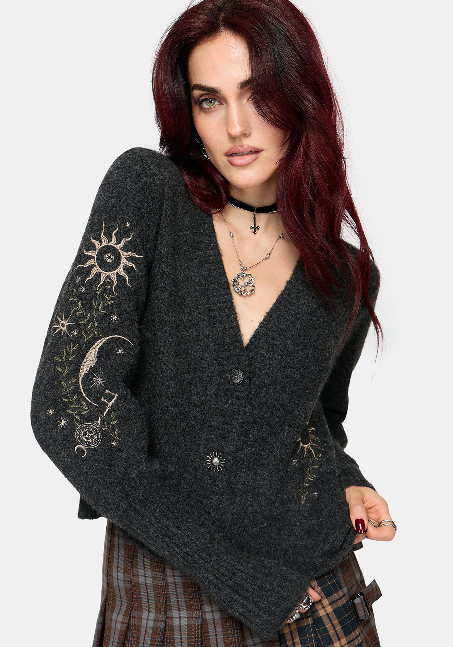 Mogor Celestial Embroidered Knit Cardigan – Disturbia
