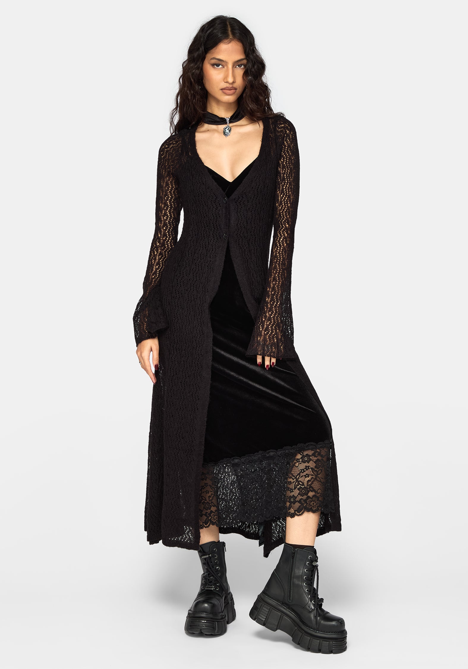 Adara Longline Fine Knit Cardigan – Disturbia