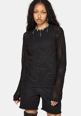 Blanc Snake Mesh Sweater
