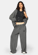 Mio Witches Knot Distressed Seam Sweatpants