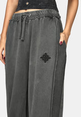 Mio Witches Knot Distressed Seam Sweatpants