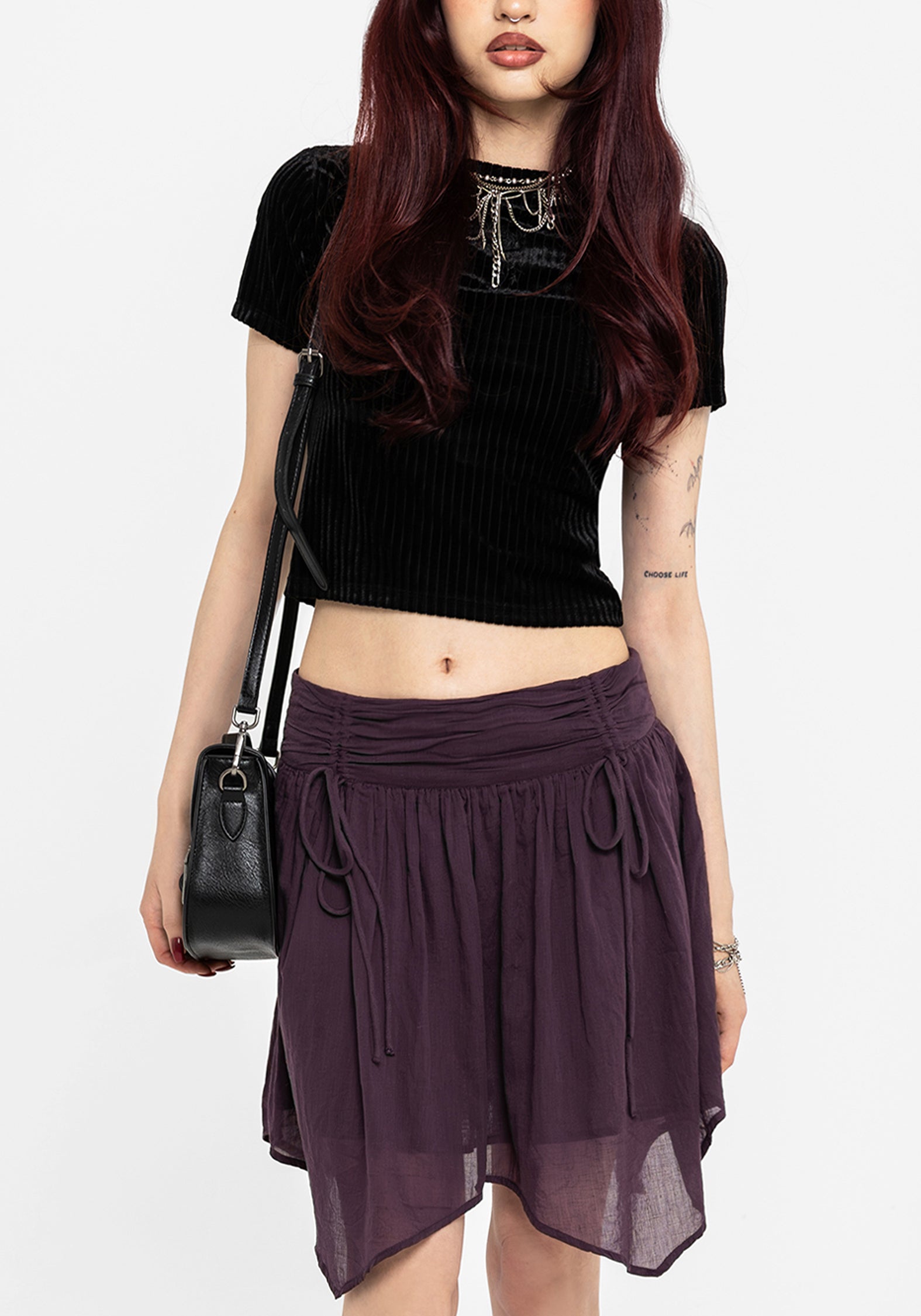 Eliza Textured Hanky Mini Skirt – Disturbia