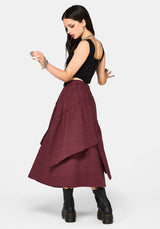Lysandra Textured Ruffle Midi Skirt