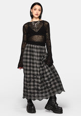 Ashwing Check Broderie Midaxi Skirt