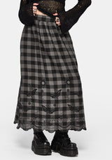 Ashwing Check Broderie Midaxi Skirt