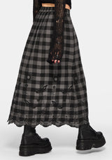 Ashwing Check Broderie Midaxi Skirt