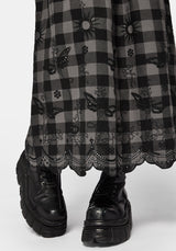 Ashwing Check Broderie Midaxi Skirt
