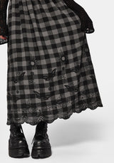Ashwing Check Broderie Midaxi Skirt