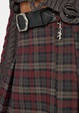 Kalma Check Pleated Mini Skirt