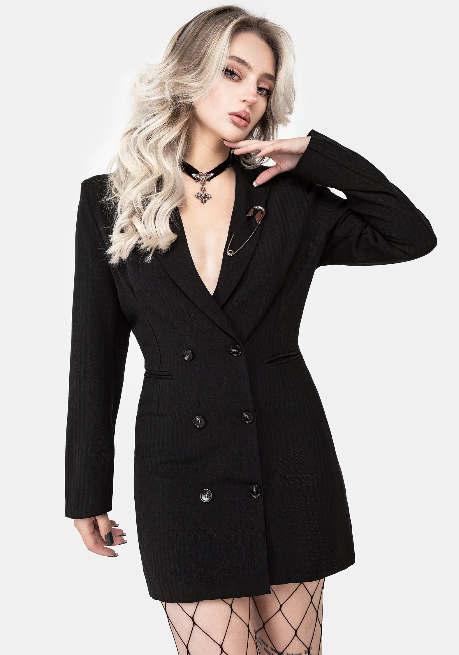 Juno Blazer Dress | Disturbia - Shop Women's Gothic, Alternative & Dark Romantic Fashion, Accessories & Homeware Juno Blazer Dress | Disturbia - Shop Women's Gothic, Alternative & Dark Romantic Fashion, Accessories & Homeware