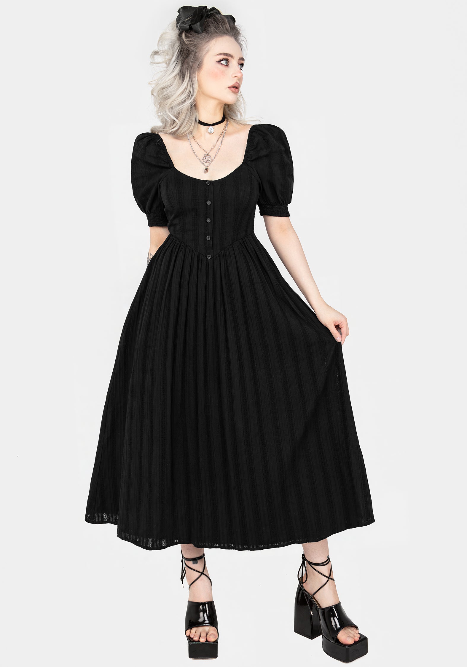 Marcia Broderie Midaxi Dress | Disturbia - Shop Women's Gothic