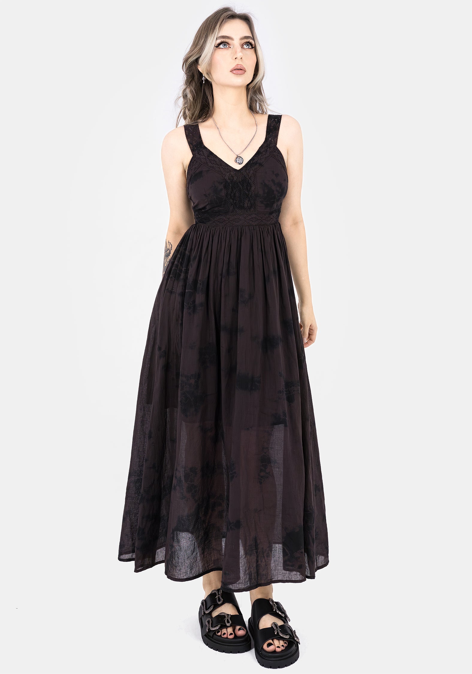 cotton midaxi dress Cotton Floral Tiered Midaxi Dress