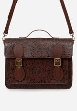 Sunder Floral Debossed Mini Crossbody Satchel Bag