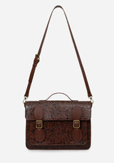 Sunder Floral Debossed Mini Crossbody Satchel Bag