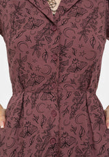 Roxana Moth Foxglove Button Down Playsuit
