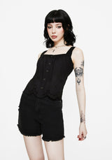 Synthweb Cotton Broderie Hem Cami Top