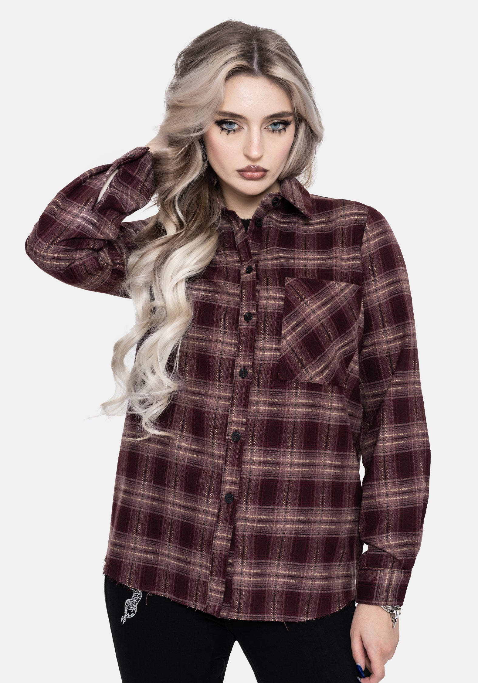 burgundy check dress shirt Wren Oversized – Disturbia Womens dresses The Cross-Back Apron Mini QTY:159 made from an easy Color:Cinnamon_Rose