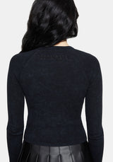 Christina Cotton Cut Out Detail Long Sleeved Top