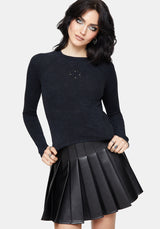Christina Cotton Cut Out Detail Long Sleeved Top