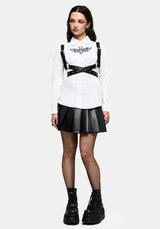 Wispette Moth Embroidered Poplin Fitted Shirt