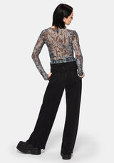 Dusha Garden Long Sleeve Mesh Top