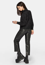 Lila Scallop Lace Open Collar Shirt