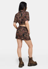 Mythos Print Crop Shirt