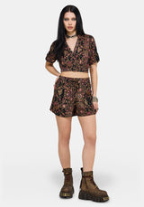 Mythos Print Crop Shirt