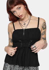 Cirissa Corset Lace Up Detail Cami