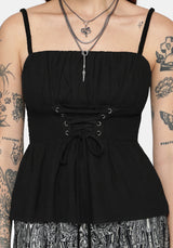 Cirissa Corset Lace Up Detail Cami
