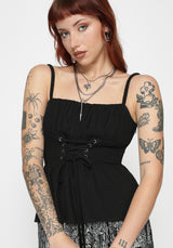 Cirissa Corset Lace Up Detail Cami