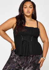 Cirissa Corset Lace Up Detail Cami