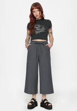 Penny Charcoal Stripe Culotte