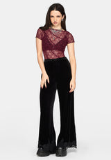 Velis Velour Wide Leg Pants