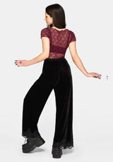 Velis Velour Wide Leg Pants