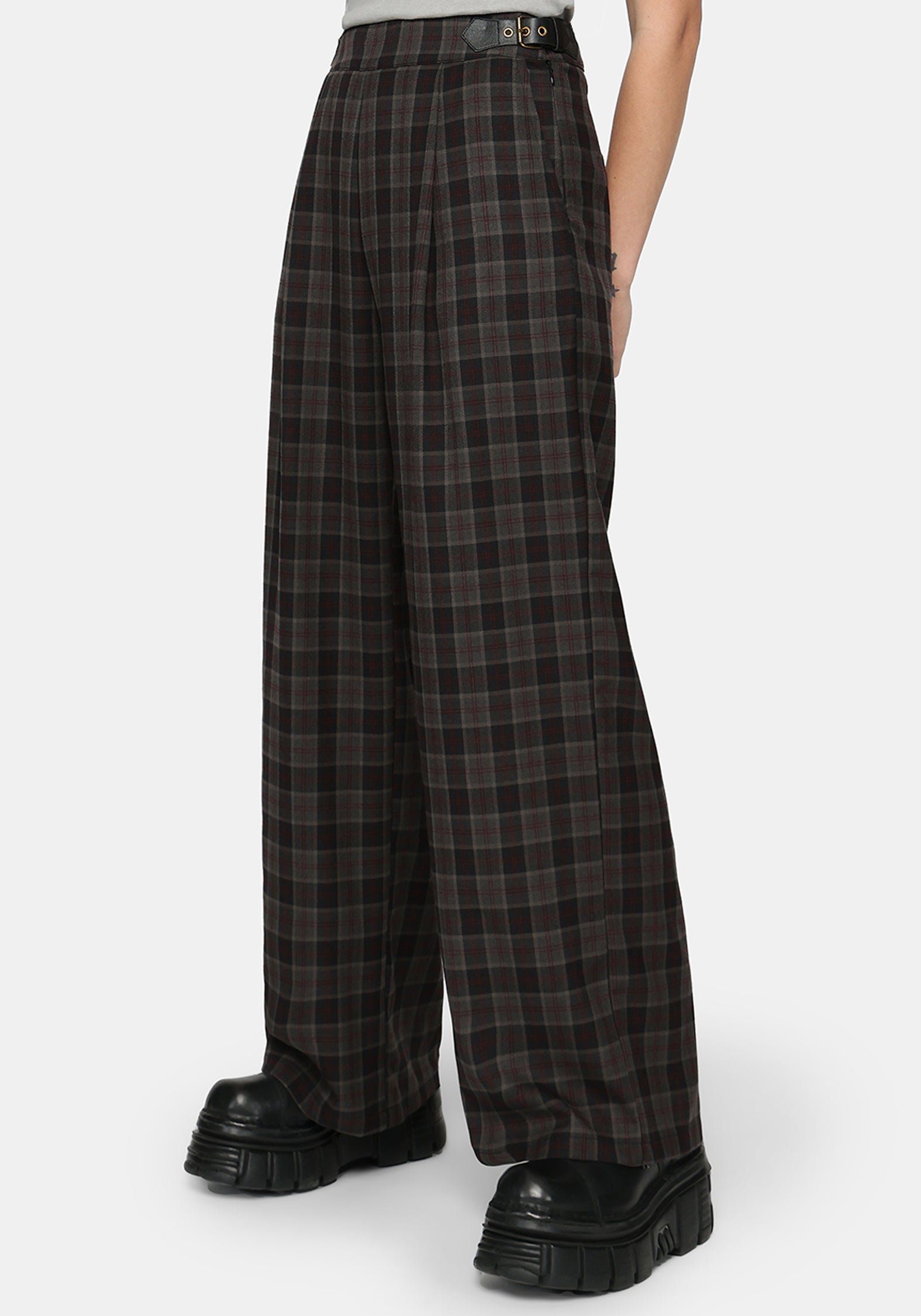 Nightingale Check Wide Trouser – Disturbia