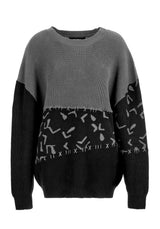 Abstract Longline Sweater