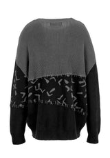 Abstract Longline Sweater