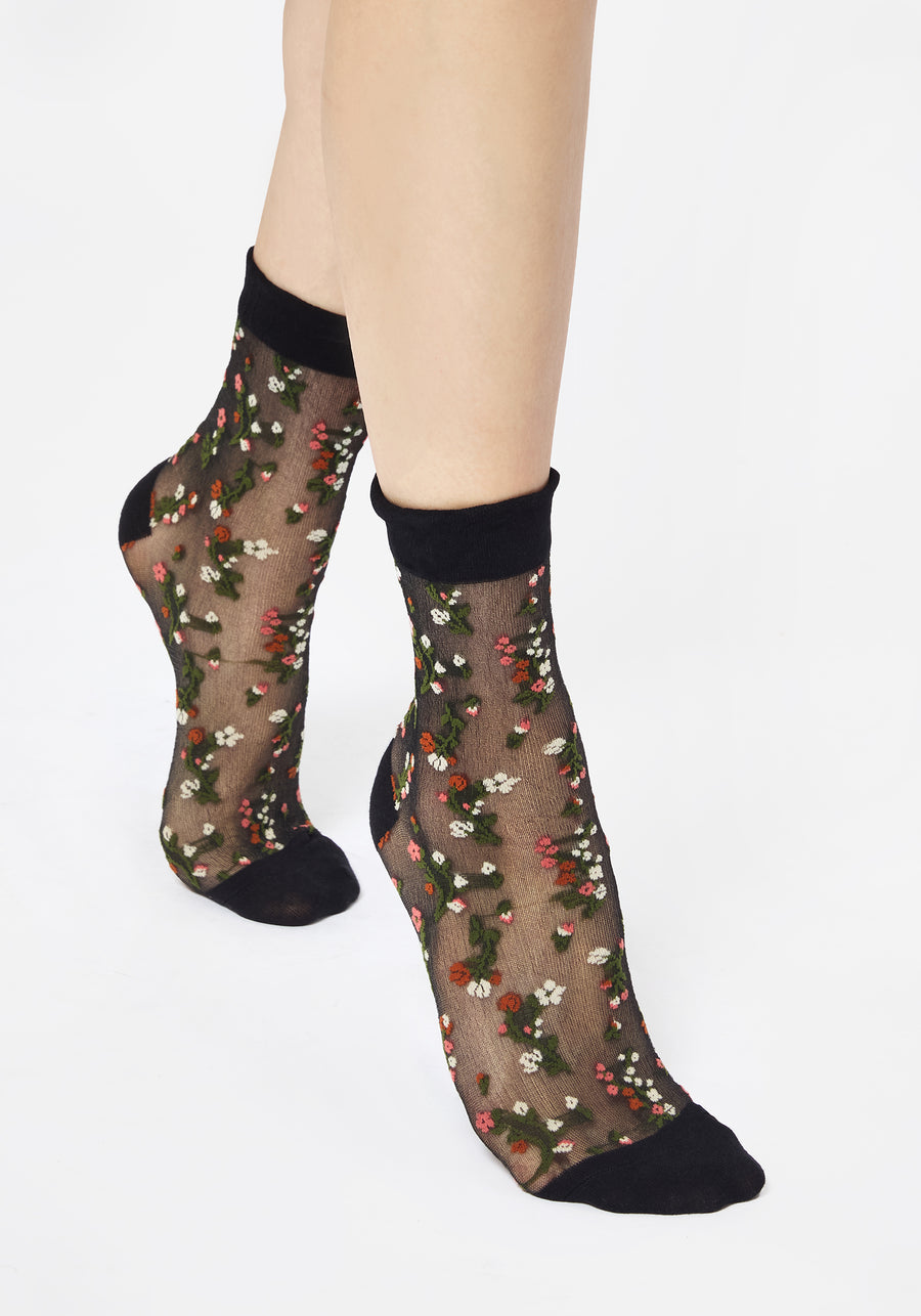 Everblooming Floral Mesh Socks | Disturbia - Shop Women's Gothic ...