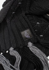 Layla Criss Cross Black Scarf