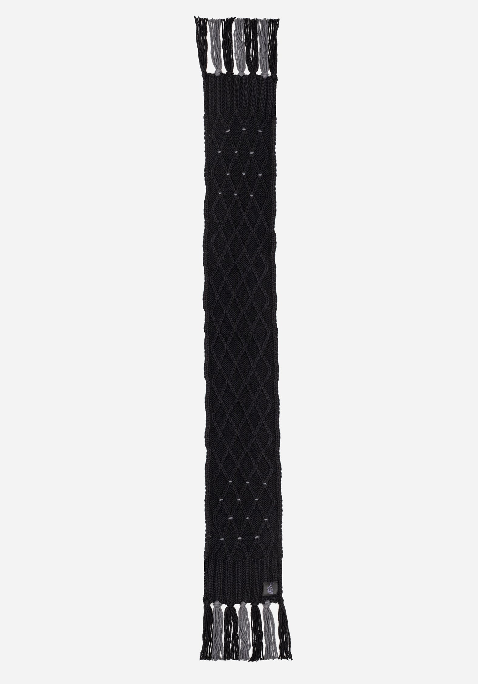 Layla Criss Cross Black Scarf