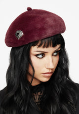 Stella Heart Brooch Beret