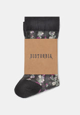 Everblooming Floral Mesh Socks - Purple