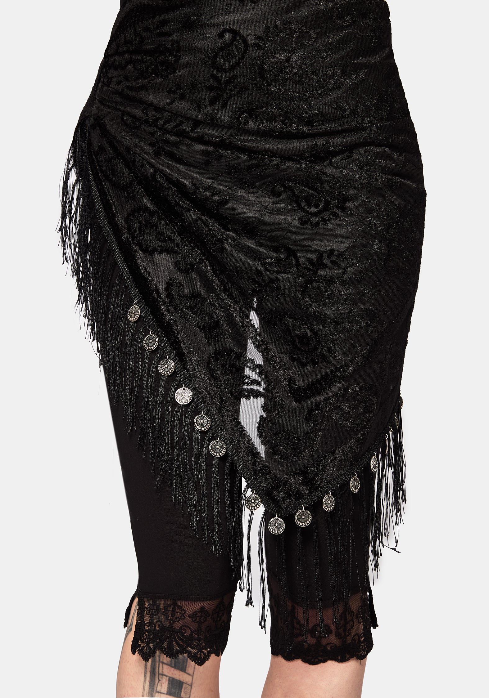 Opulent Coin Devore Scarf – Disturbia
