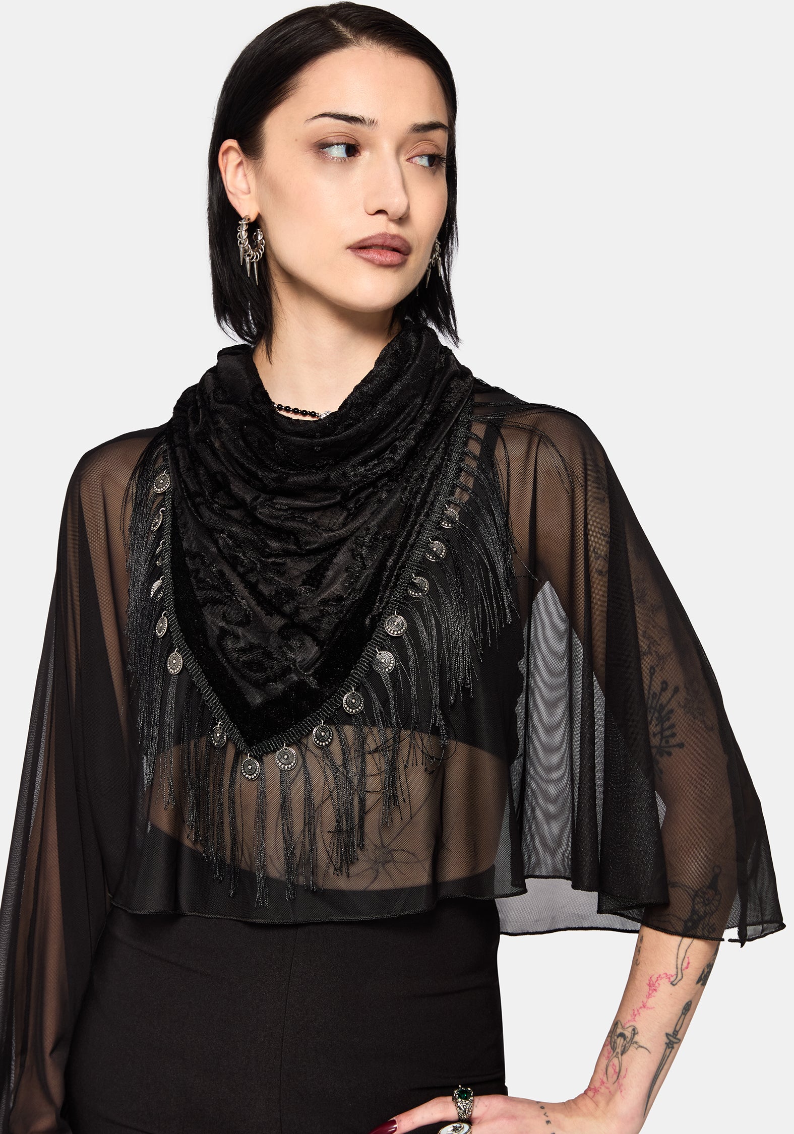 Opulent Coin Devore Scarf – Disturbia