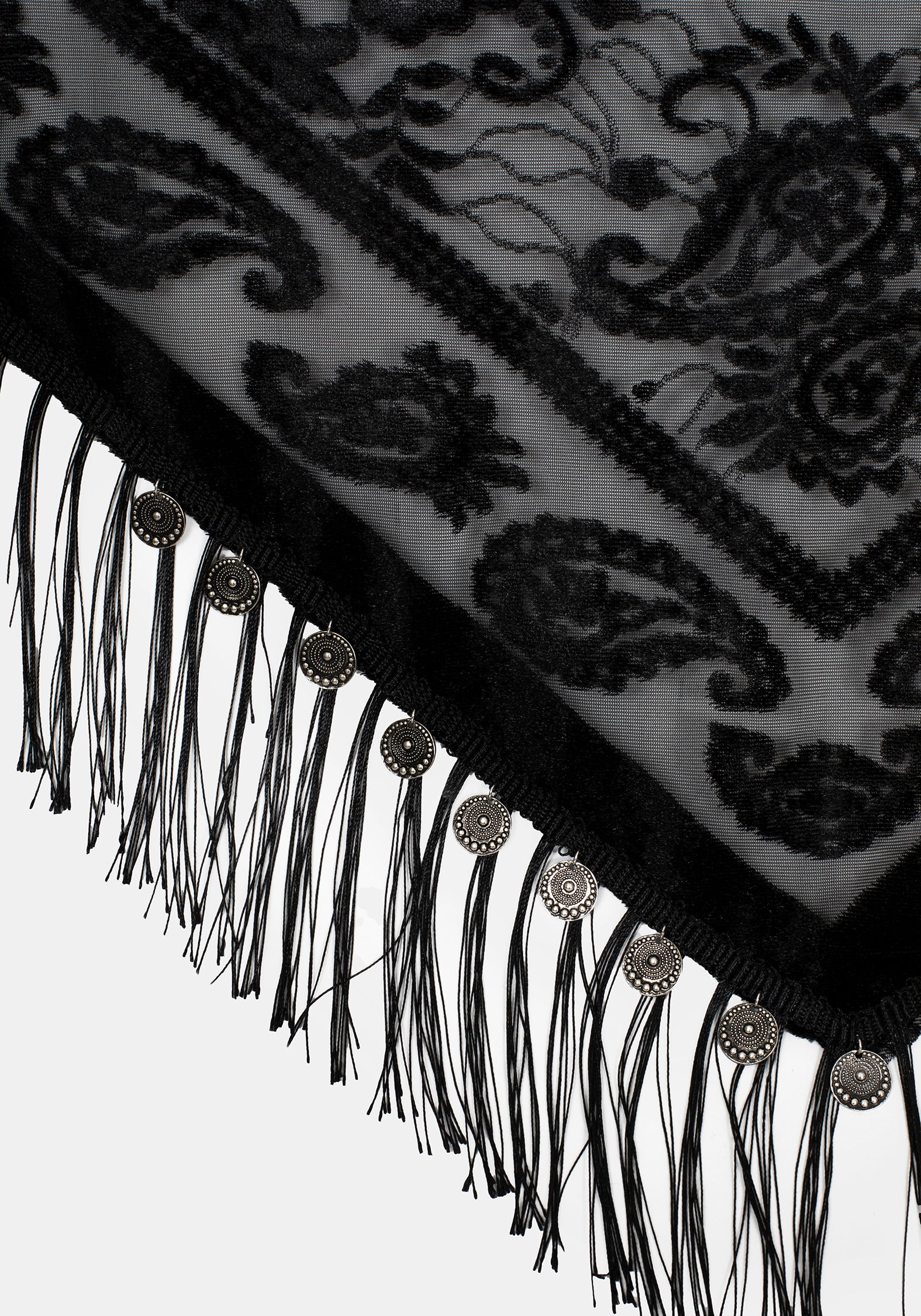 Opulent Coin Devore Scarf – Disturbia